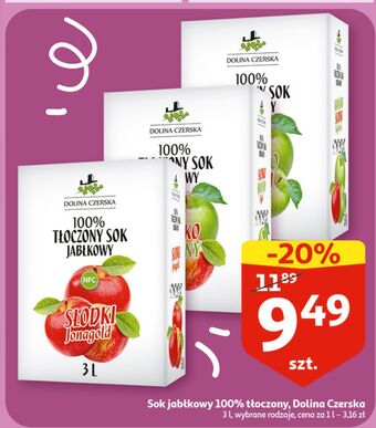 Auchan Sok jabłkowy 100% słodko-kwaśny dolina czerska oferta