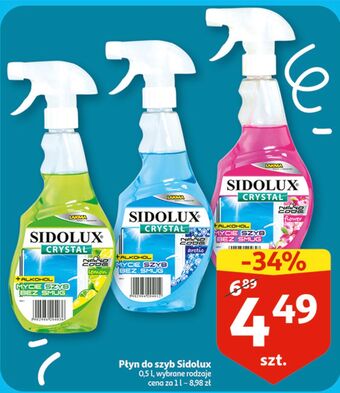 Auchan Płyn do szyb lemon sidolux crystal oferta