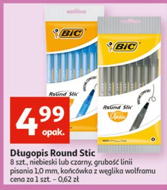 Auchan Długopis round stick czarny bic round stick oferta