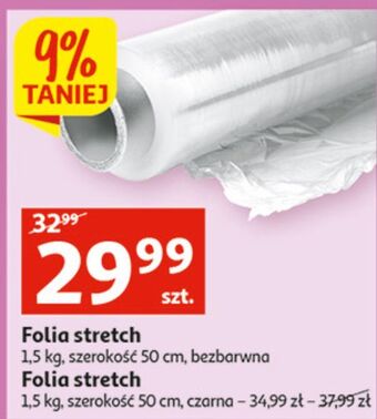 Auchan Folia stretch 1.5 kg 50 cm czarna oferta