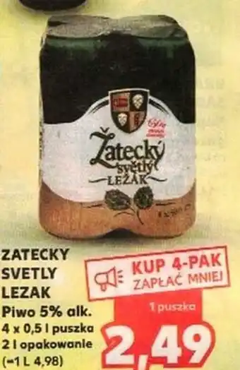 Kaufland Piwo Zatecky Svetly Lezak 500ml oferta