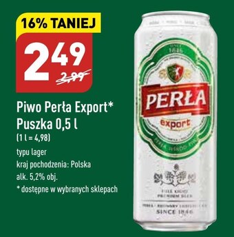 ALDI Piwo perła oferta