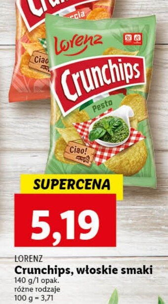 Lidl Chipsy crunchips oferta