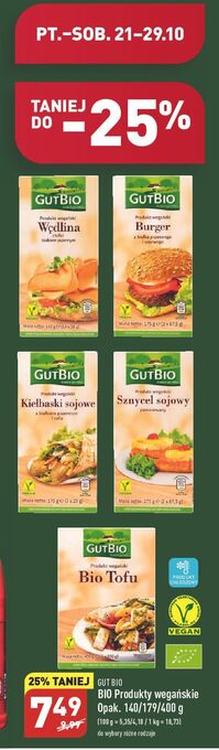 ALDI Wędlina z tofu i białkiem pszennym gut bio oferta