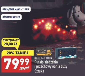 ALDI Puf do siedzenia i przechowywania 30 x cm home creation oferta