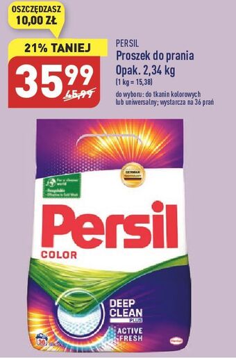 ALDI Proszek do prania deep clean persil color oferta