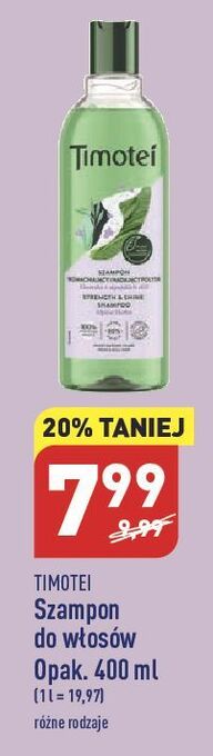 ALDI Szampon wzmacniający i nadający połysk timotei oferta