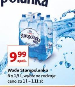 Auchan Woda niegazowana staropolanka 800 oferta