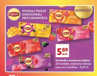 Auchan Herbata mango czarna porzeczka lipton oferta
