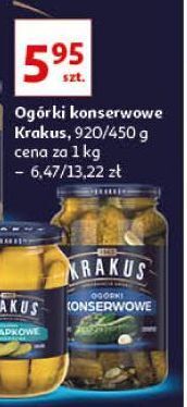 Auchan Ogórki konserwowe krakus maspex oferta