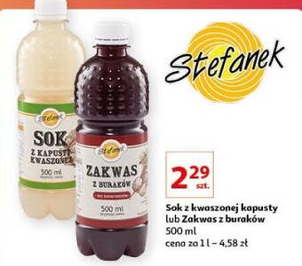 Auchan Sok z kapusty kwaszonej stefanek oferta