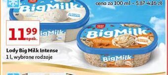 Auchan Lody śmietankowe algida big milk oferta