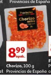 Chorizo provincias de espana
