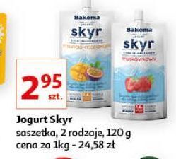 Auchan Jogurt mango-marakuja saszetka bakoma skyr oferta