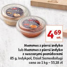Auchan Hummus z piersi indyka suszonymi pomidorami indykpol oferta
