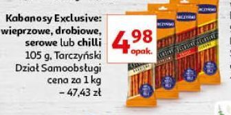 Auchan Kabanosy wieprzowe tarczyński exclusive oferta