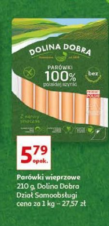Auchan Parówki 100 % z szynki dolina dobra oferta