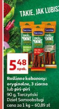 Auchan Kabanosy piri-piri tarczyński roślinne oferta