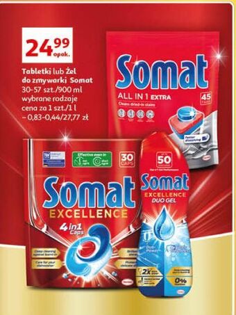 Auchan Tabletki do zmywarki somat excellence 4in1 oferta