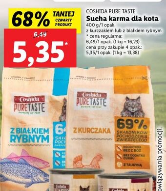 Lidl Karma dla kota z kurczakiem coshida pure taste oferta
