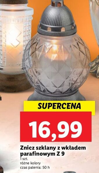 Lidl Znicz z wkładem parafinowym 9 oferta