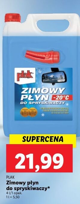 Lidl Zimowy płyn do spryskiwaczy -20c plak oferta