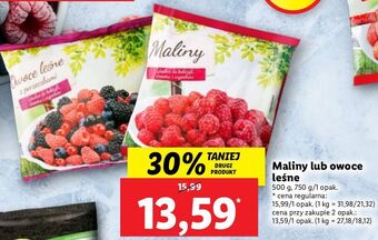 Lidl Maliny mrożone freshona oferta