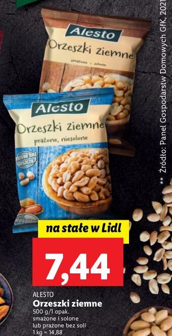 Lidl Orzeszki ziemne smażone i solone alesto oferta