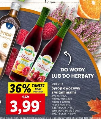 Lidl Syrop malinowy solevita oferta