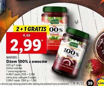 Lidl Dżem wisniowy maribel oferta