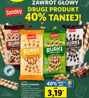 Lidl Rurki z kremem czekoladowym sondey oferta