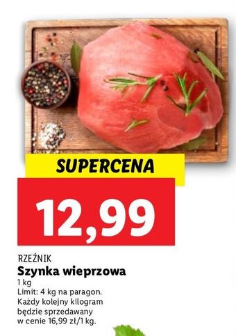 Lidl Szynka wieprzowa rzeźnik codzienna dostawa oferta