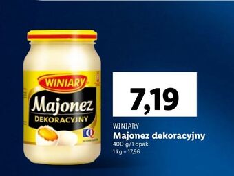 Lidl Majonez dekoracyjny winiary oferta