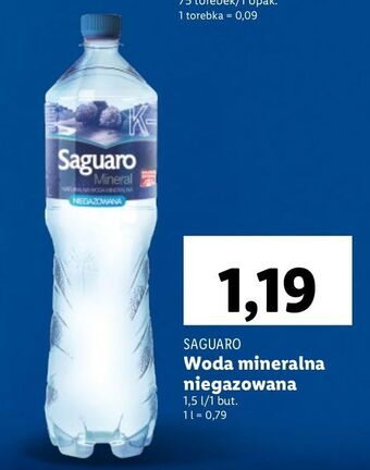 Lidl Woda niegazowana saguaro oferta