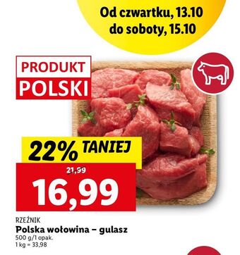 Lidl Gulasz wołowy rzeźnik codzienna dostawa oferta