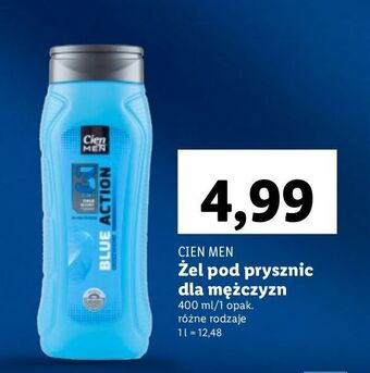Lidl Żel pod prysznic blue action cien men oferta