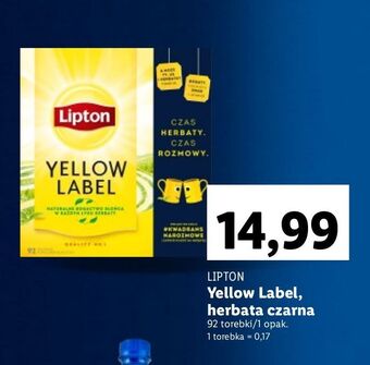 Lidl Herbata lipton yellow label tea oferta