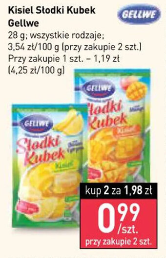 Stokrotka gellwe kisiel słodki kubek 28g oferta
