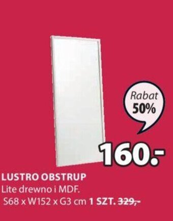 JYSK lustro obstrup oferta