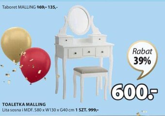 JYSK toaletka malling oferta