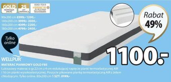 JYSK wellpur materac piankowy gold f85 oferta