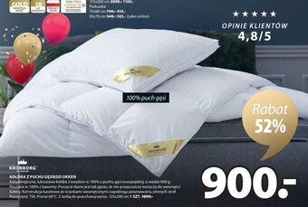 JYSK kronborg kołdra z puchu gęsiego okken 135x200cm oferta