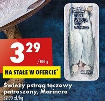 Biedronka marinero świeży pstrąg tęczowy patroszony 100g oferta
