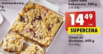 Biedronka ciasto ze śliwkami, 600g oferta