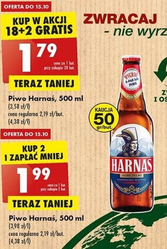 Biedronka harnaś piwo 500ml oferta
