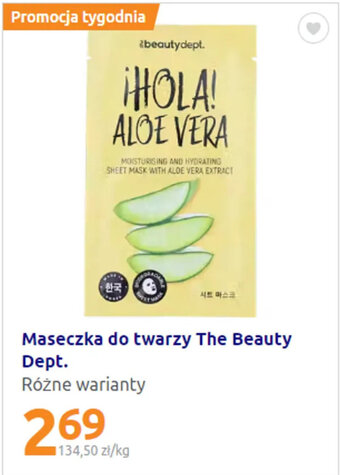 Action The Beauty dept maseczka do twarzy oferta