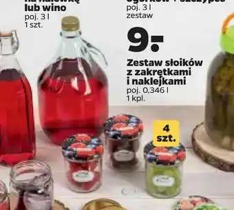 Netto Zestaw słoików z zakrętkami i naklejkami oferta