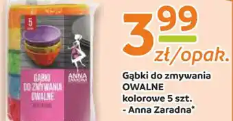 Społem Anna Zaradna Gąbki do zmywania owalne kolorowe 5 sztuk oferta