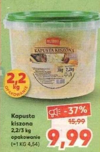 Kaufland Kapusta kiszona 2,2/3kg oferta