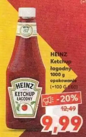 Kaufland Heinz ketchup łagodny 1kg oferta